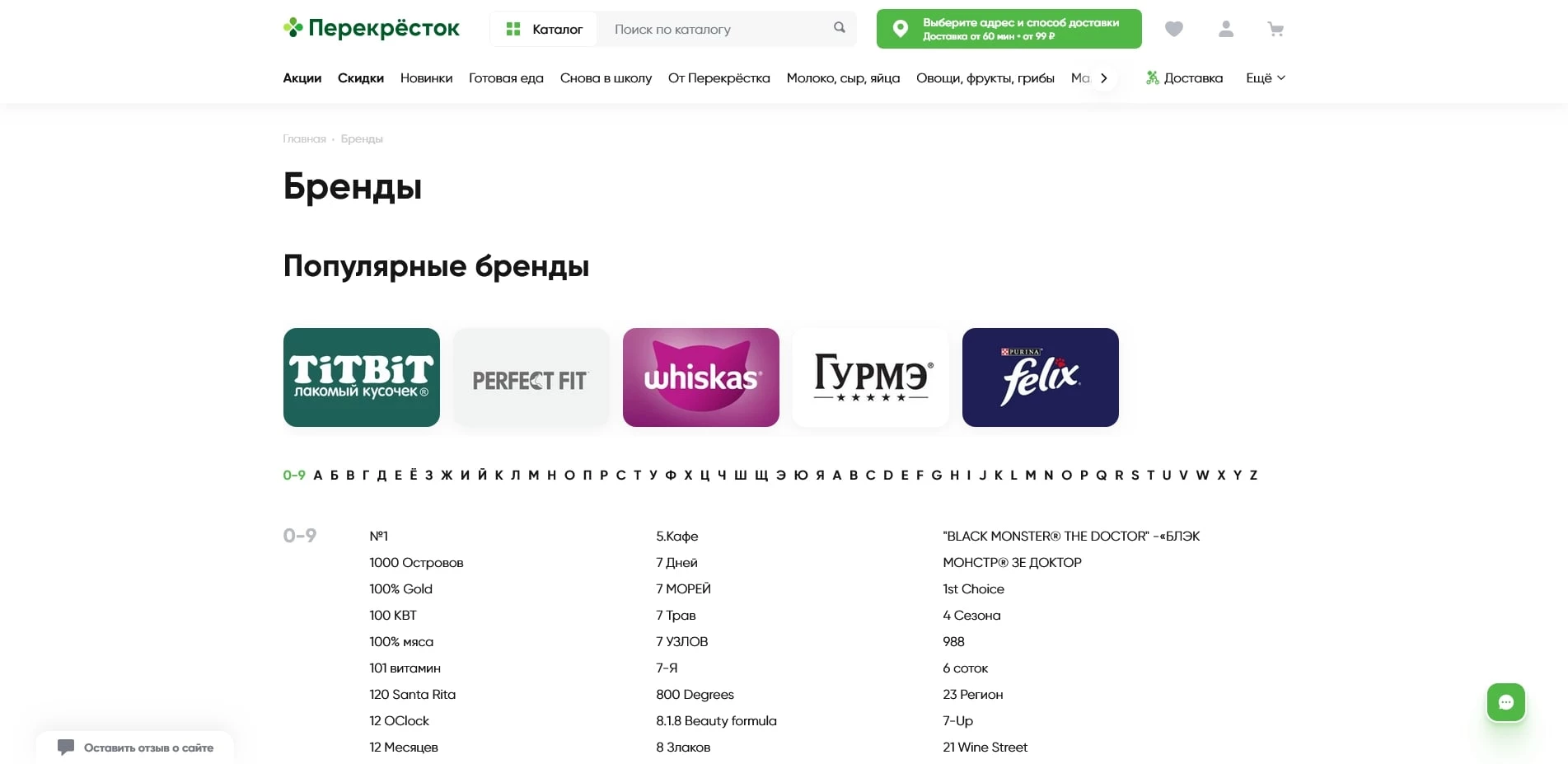 Перекресток Доставка